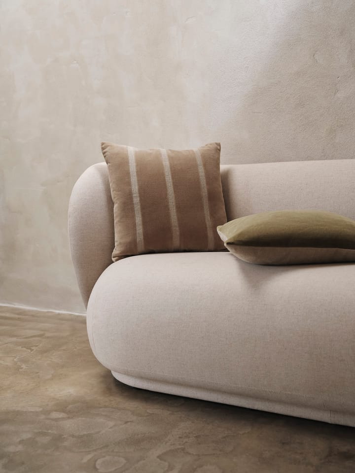 Senti Stripe pute 50x50 cm, Dark sand-linen Ferm Living