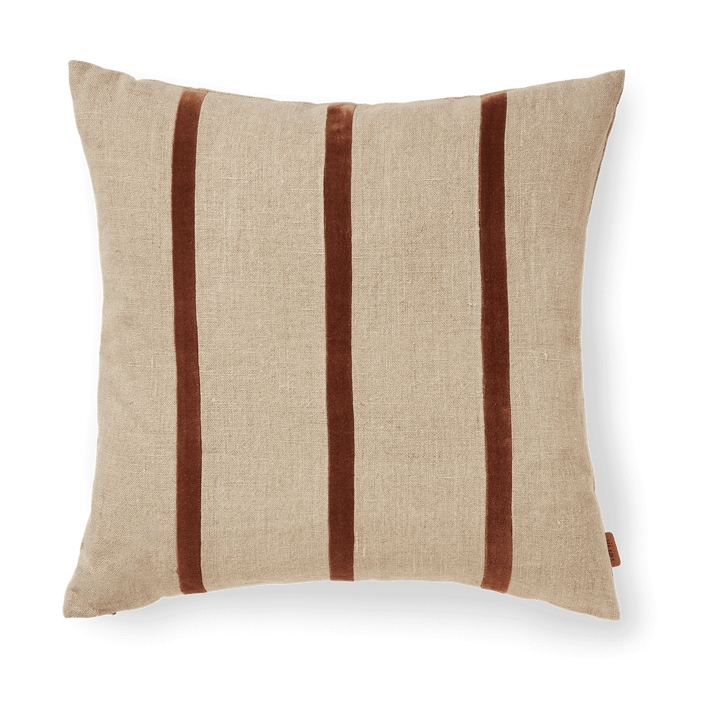 Senti Stripe pute 50x50 cm - Linen-carob brown - Ferm Living