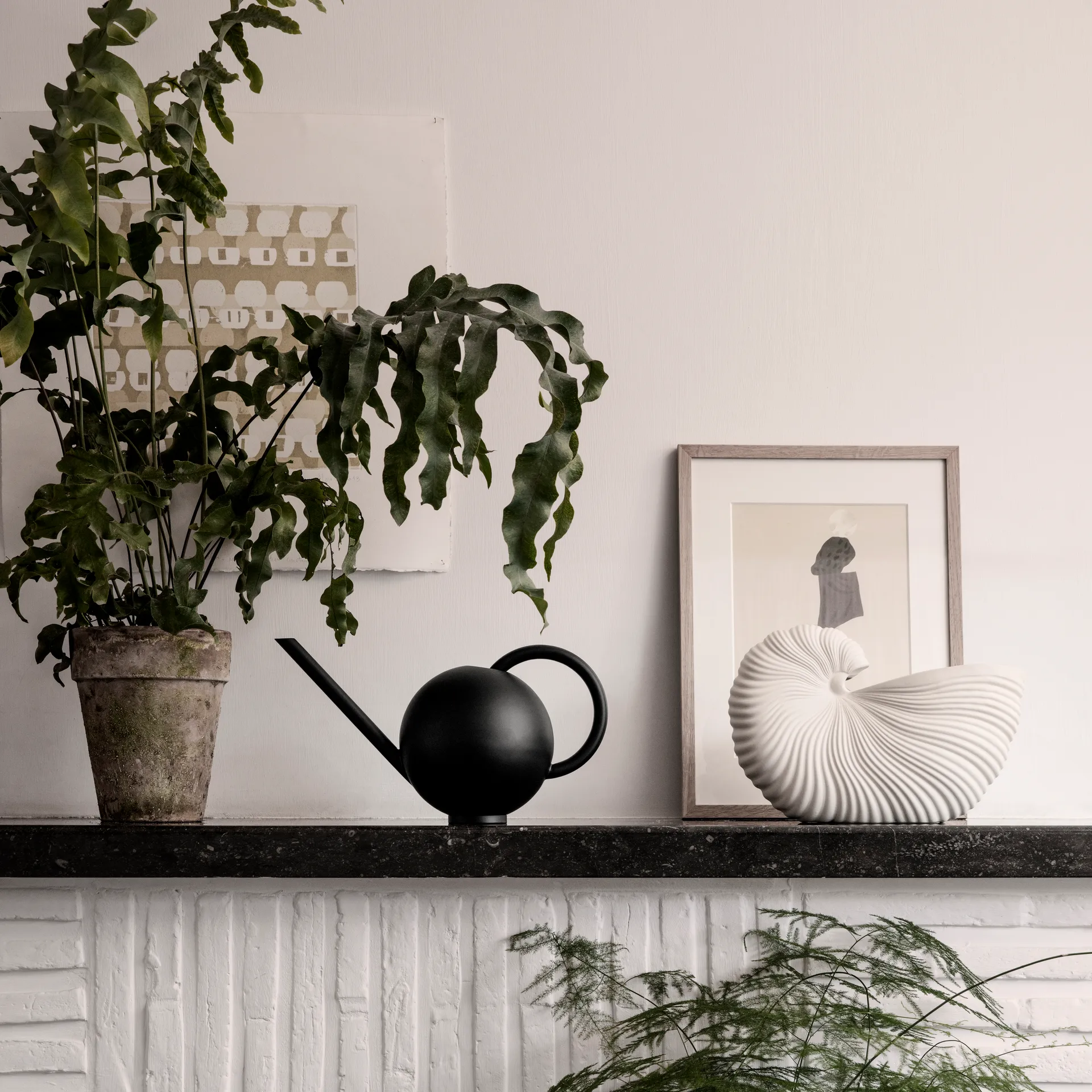 Shell krukke, Off white, 31x15x21 cm Ferm Living
