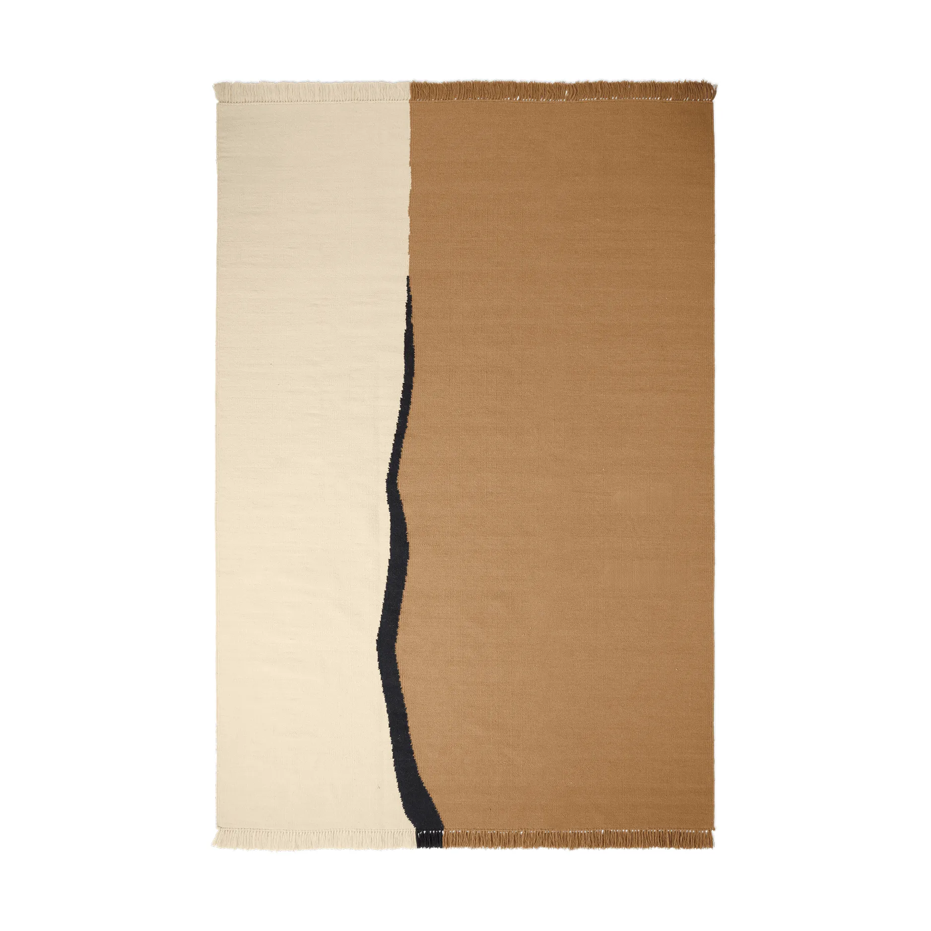Soil Kelim teppe, Dark sand-off white, 200x300 cm Ferm Living