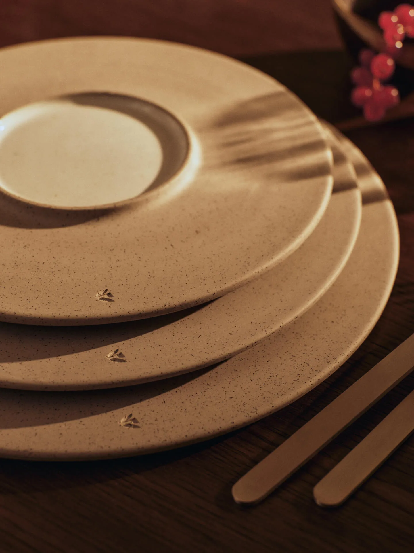 Sonae tallerken 2-pk, Grey-white, Ø22 cm Ferm Living