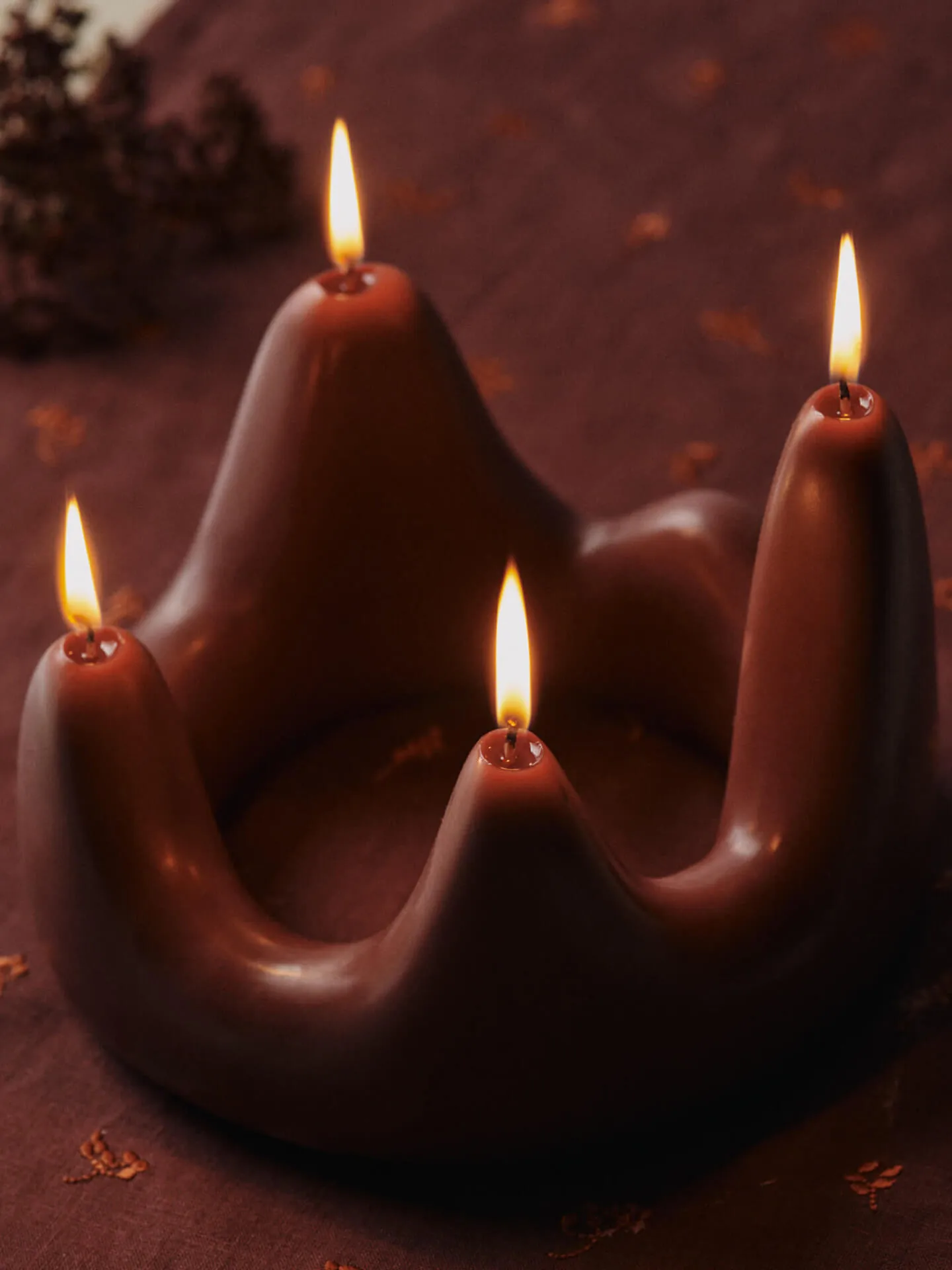 Stala candle ring lys, Dark grape Ferm Living