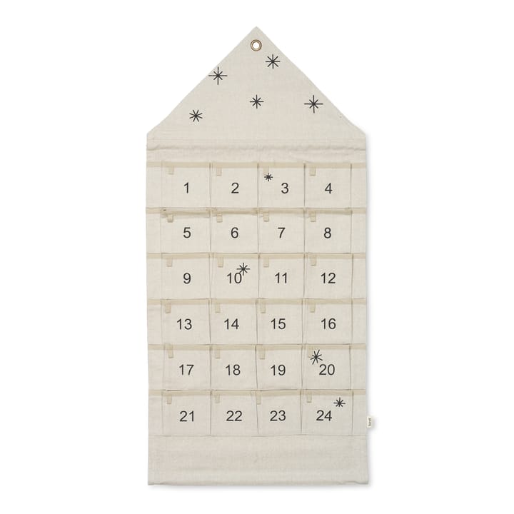 Star julekalender hus 100 cm - Sand - Ferm Living