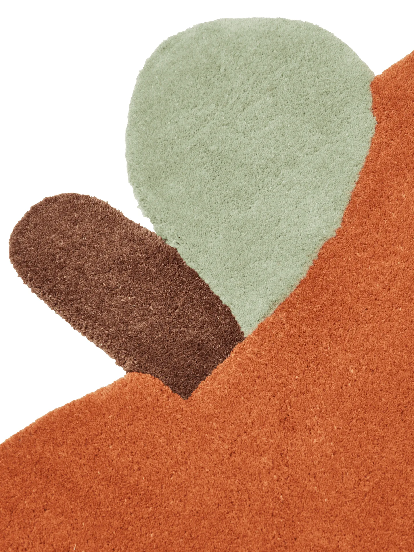 Stille tuftet Apple, Brown Clay, 110x110 cm Ferm Living