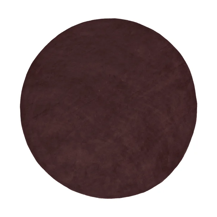 Stille tuftet teppe rundt - Dark pecan, Ø240 cm - Ferm Living