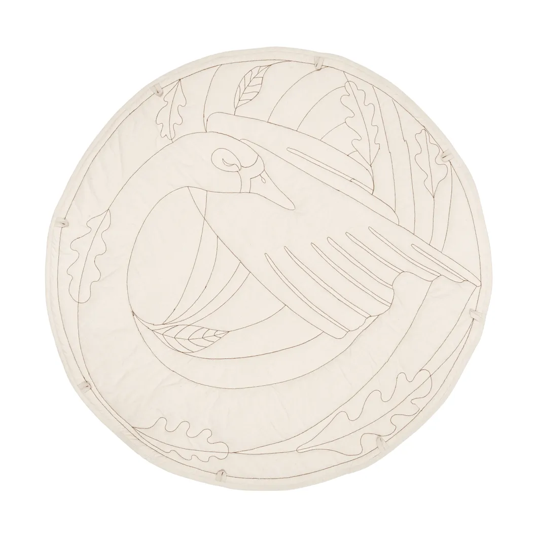 Swan baby teppe, Natural, Ø100 cm Ferm Living