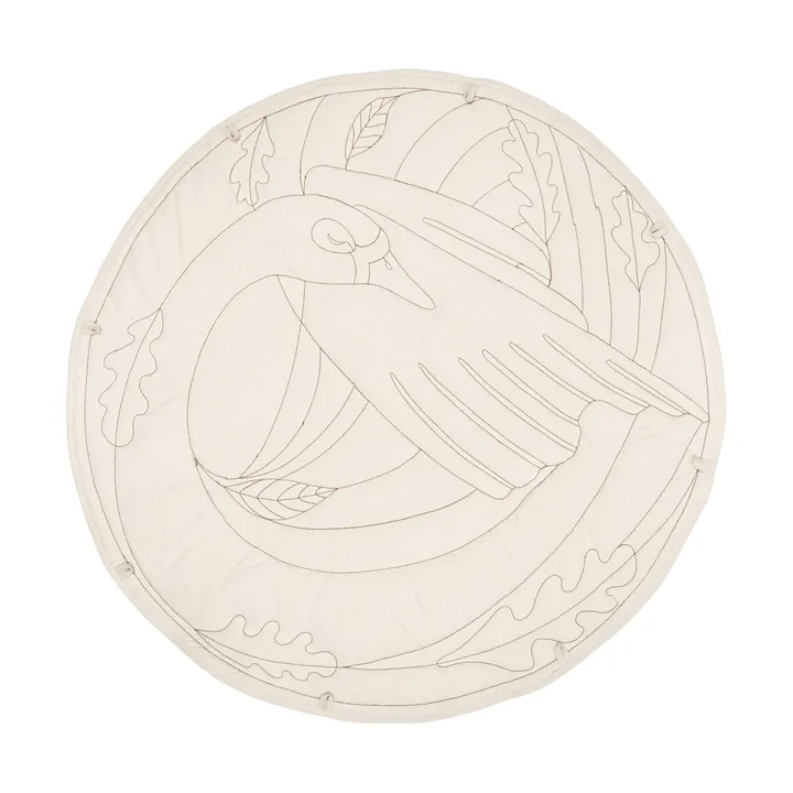 Swan baby teppe - Natural, Ø100 cm - Ferm Living