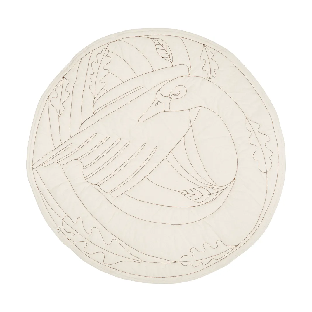Swan baby teppe, Natural, Ø100 cm Ferm Living