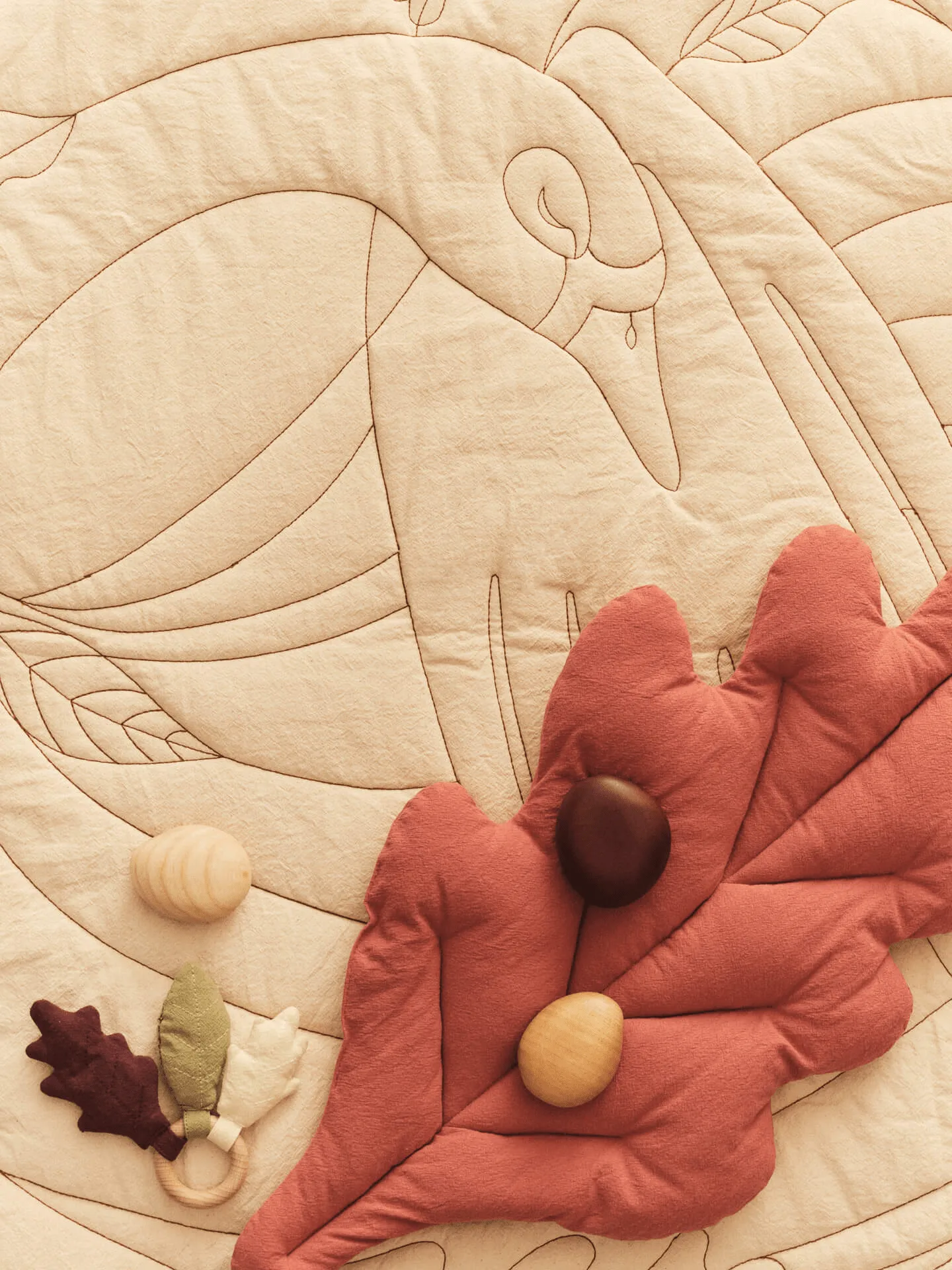 Swan baby teppe, Natural, Ø100 cm Ferm Living