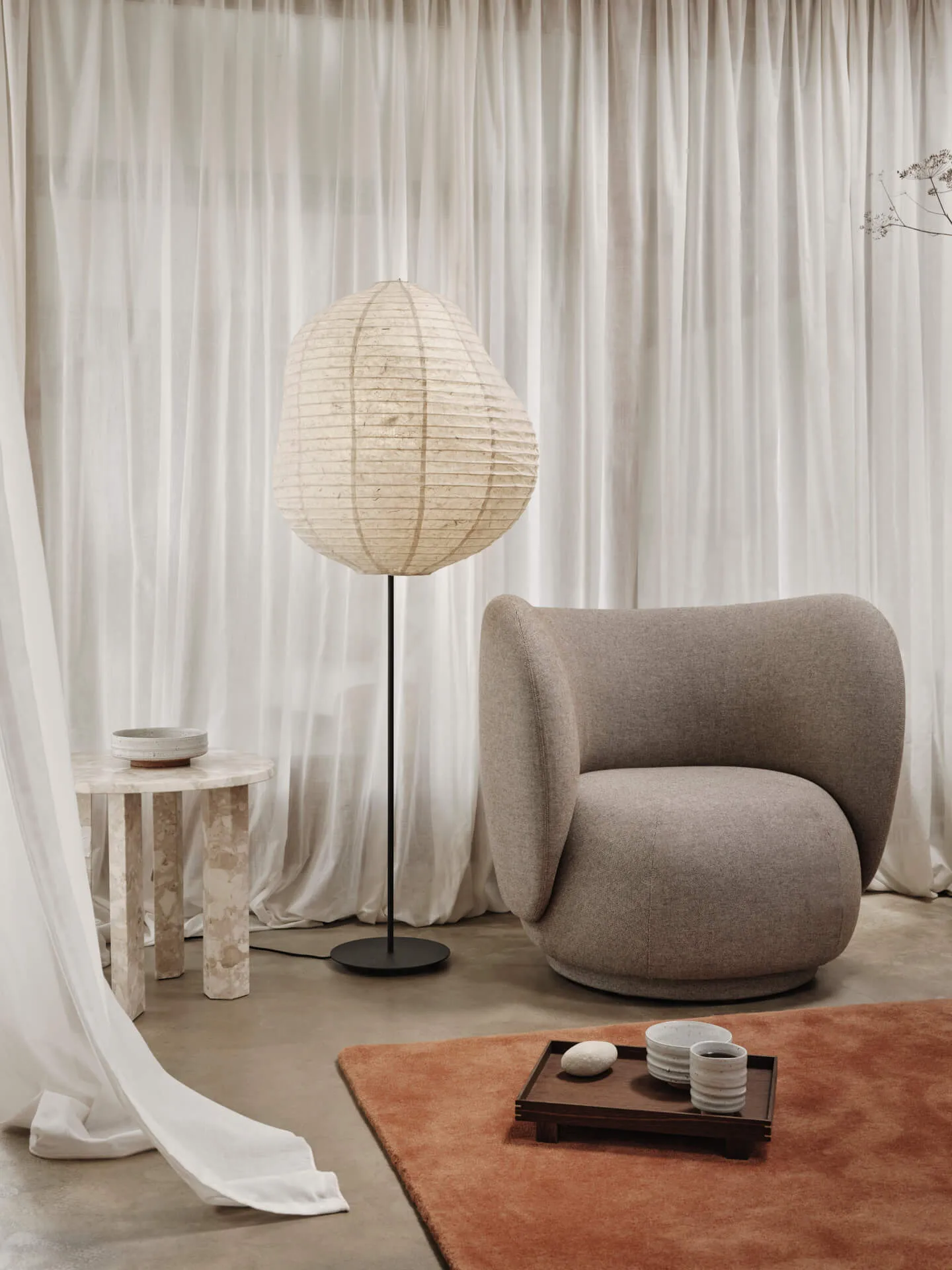 Taula sidebord Ø54,4x45 cm, Sand Ferm Living