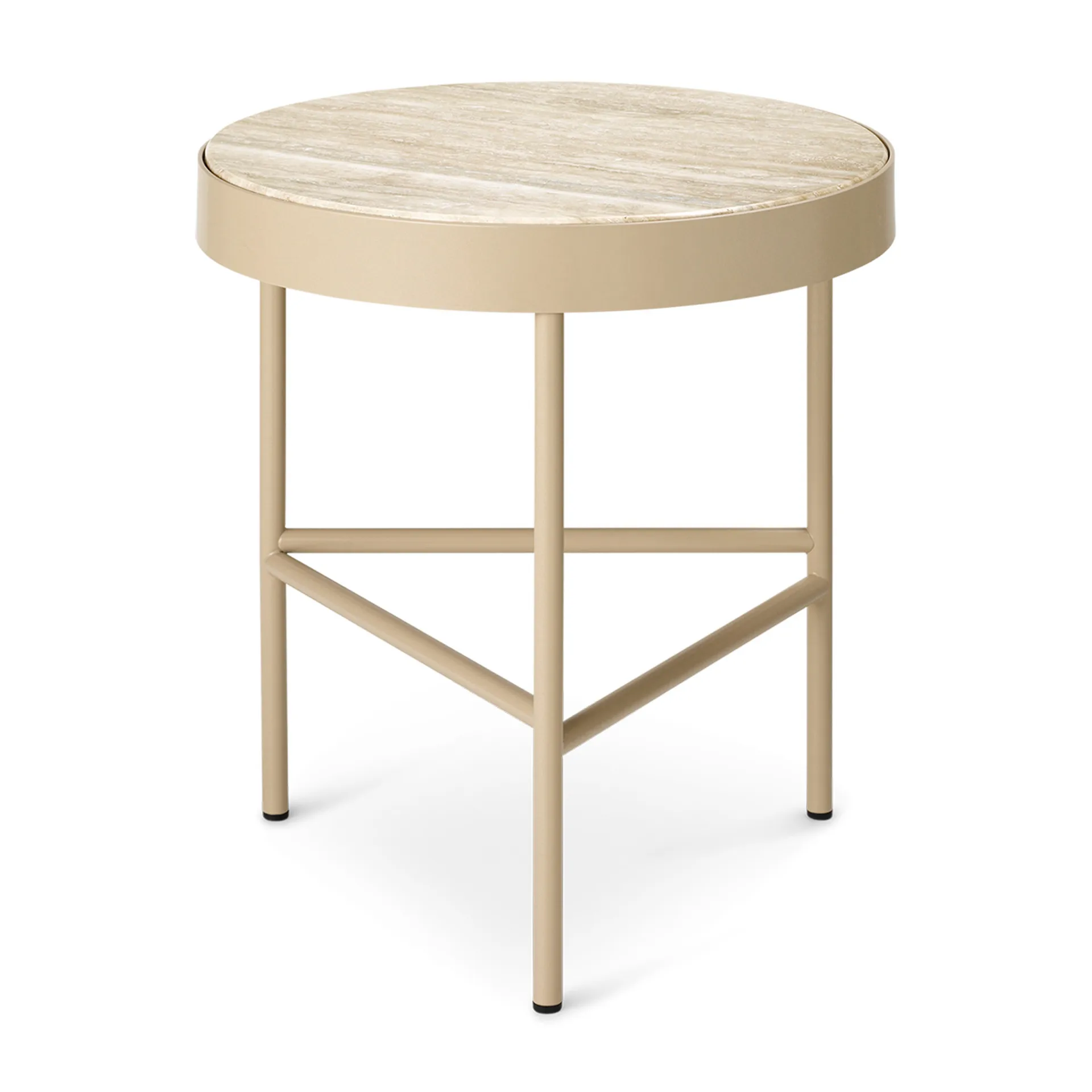 Travertine salongbord Ø 40, Cashmere Ferm Living