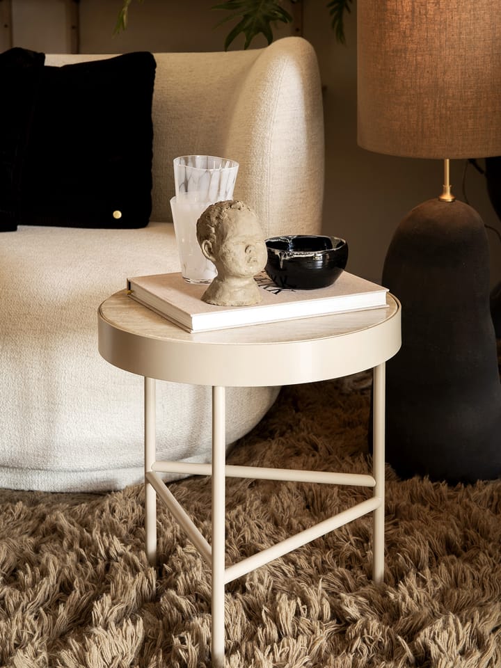Travertine salongbord Ø 40, Cashmere Ferm Living