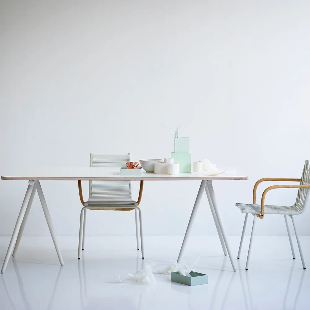 Turn dagseng, Tekstil fiord by kvadrat dark grey, sort stativ Ferm Living