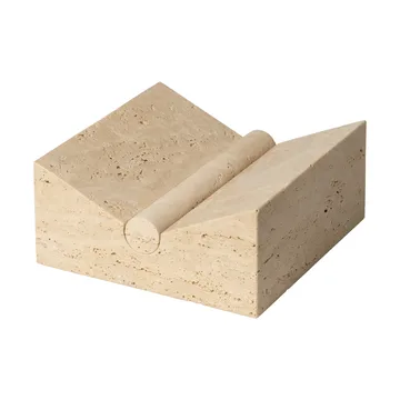 Tvara bokstativ - Travertine, 22x22 cm - Ferm Living