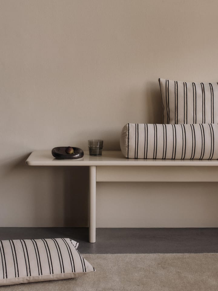 Twill bolster sylinderpute, Off-white-black Ferm Living