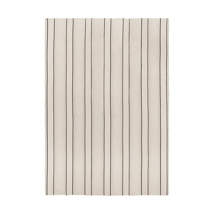 Twill sengeteppe - Off-white-black, 180x260 cm - Ferm Living