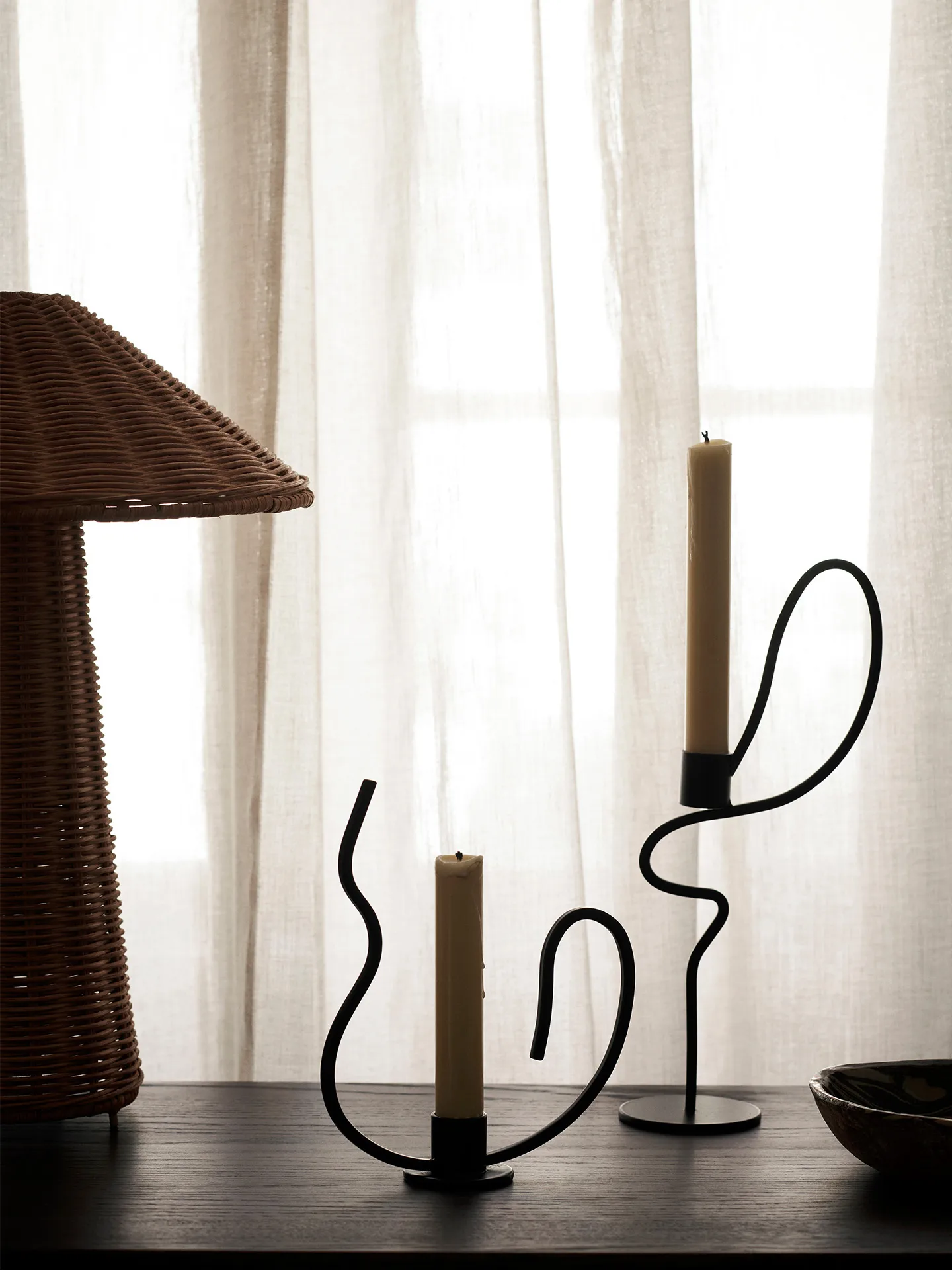Valse lysestake low, Black Ferm Living