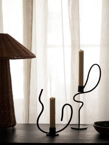 Valse lysestake low - Black - Ferm Living