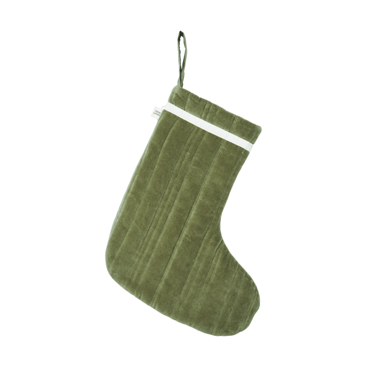 Vari quiltet julestrømpe - Velvet-khaki - Ferm Living