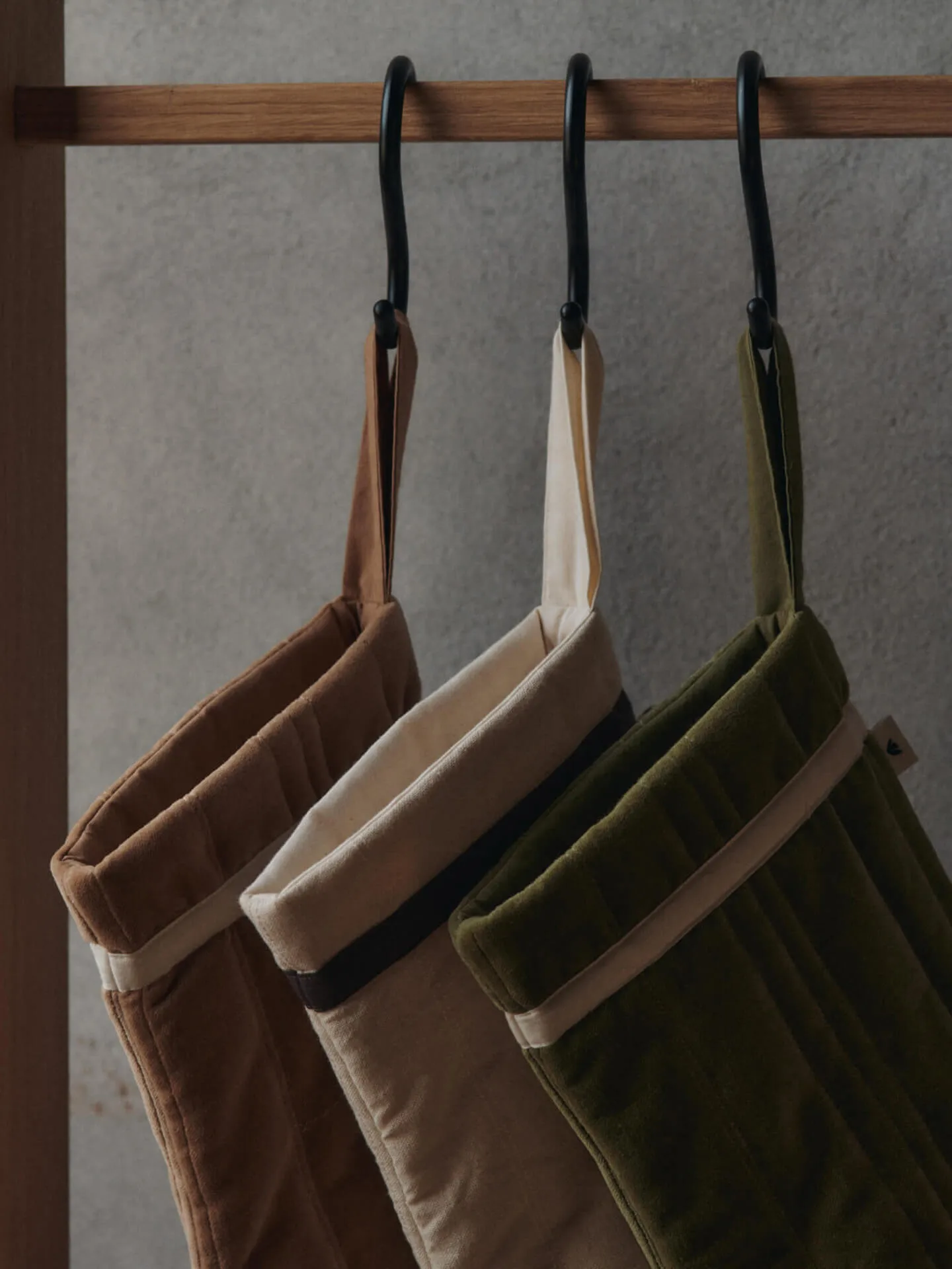 Vari quiltet julestrømpe, Velvet-tan Ferm Living