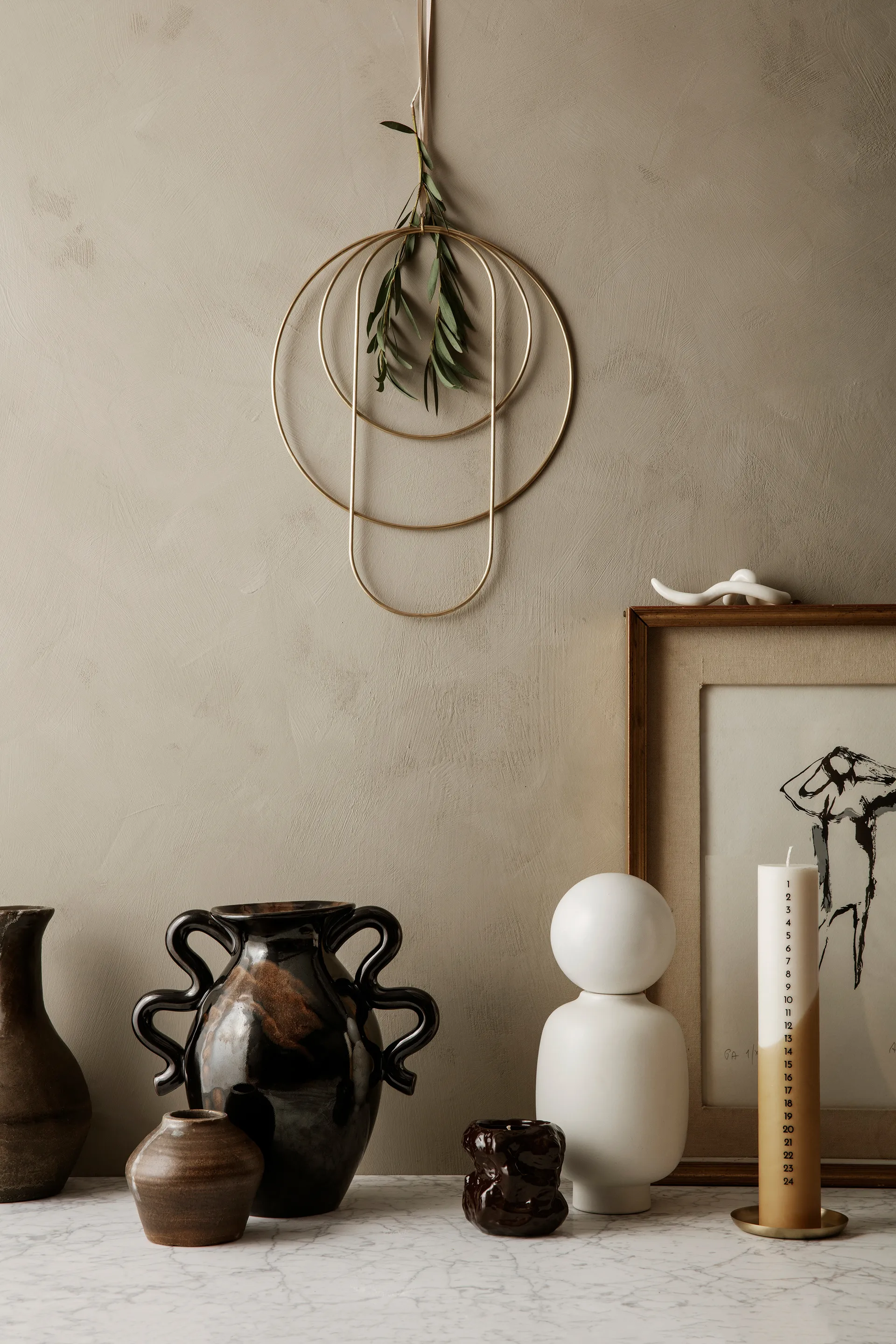 Verso vase 27 cm, Black Ferm Living