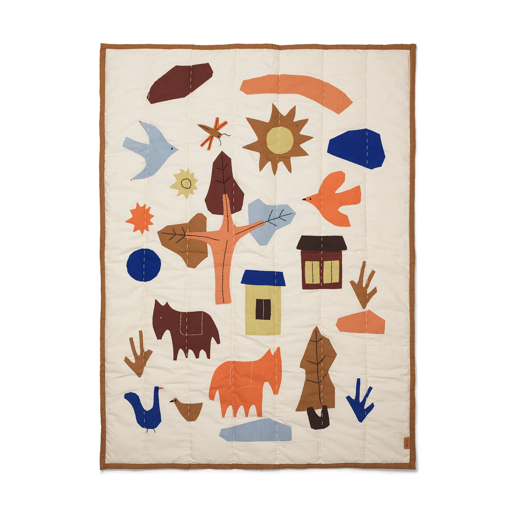 Villiga quiltet filt 80x110 cm, Off-white Ferm Living