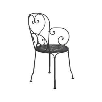 1900 stol med armlener - Anthracite - Fermob