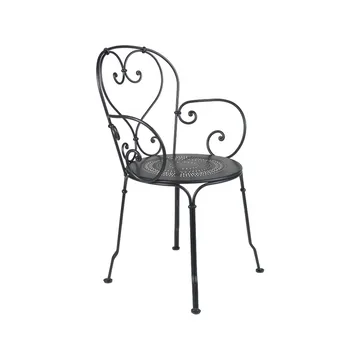 1900 stol med armlener - Liquorice (svart) - Fermob