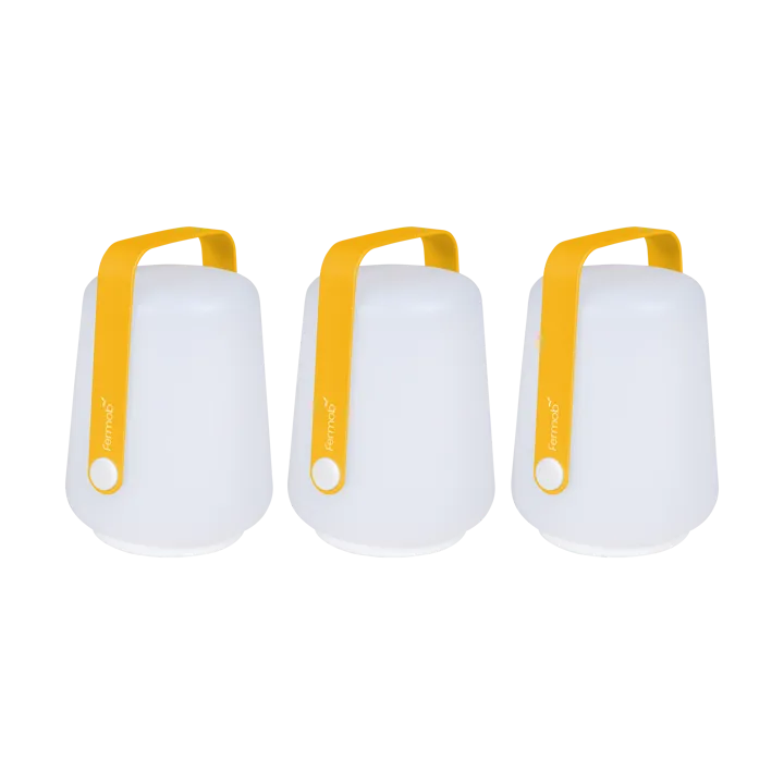 Balad bordlampe LED 3-pakk - Honey (gul)-mini - Fermob