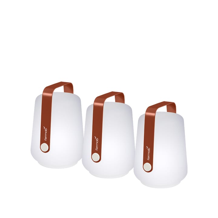 Balad bordlampe LED 3-pakk - Red ochre-mini - Fermob