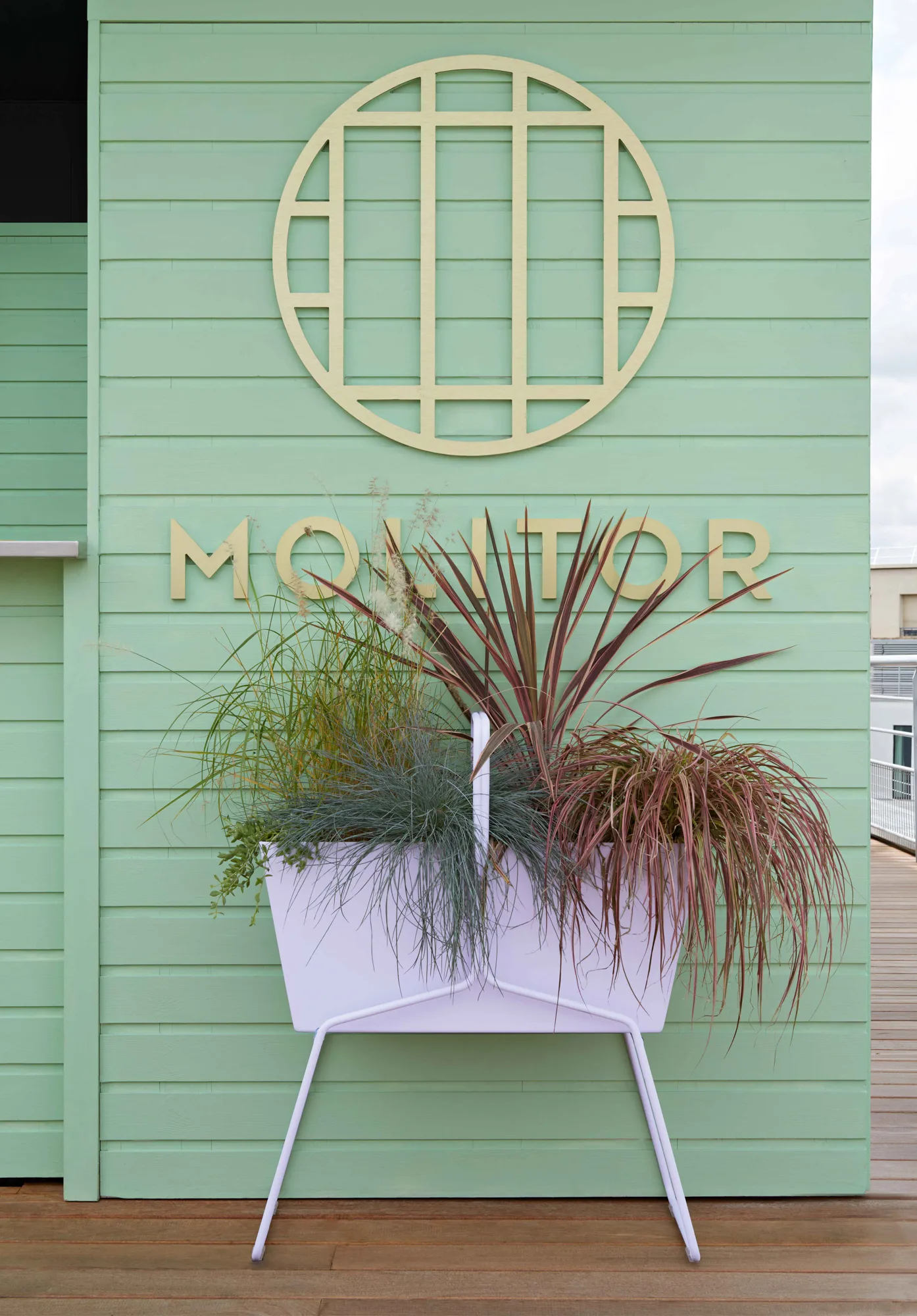 Basket high plantekasse, Marshmallow Fermob