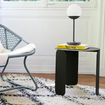 Bebop Ø45 bord, lavt - Liquorice (svart) - Fermob