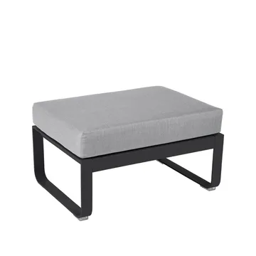 Bellevie 1-seters fotskammel - Anthracite (grå), flannel grey pute - Fermob