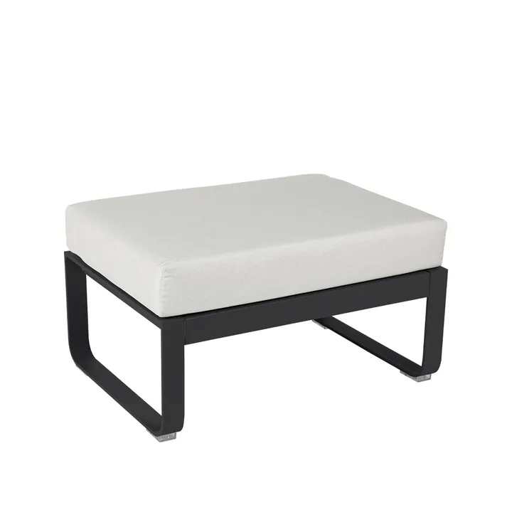 Bellevie 1-seters fotskammel - Anthracite (grå), off-white pute - Fermob