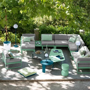 Bellevie 1-seters fotskammel - Cactus, flannel grey pute - Fermob