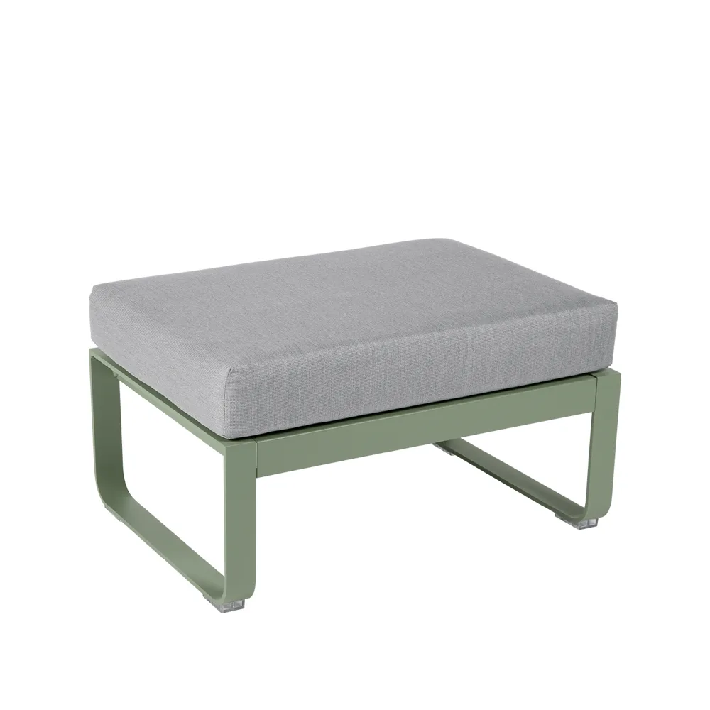 Bellevie 1-seters fotskammel, Cactus (grønn), flannel grey pute Fermob