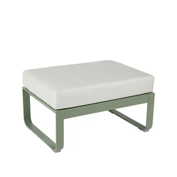 Bellevie 1-seters fotskammel - Cactus (grønn), off-white pute - Fermob
