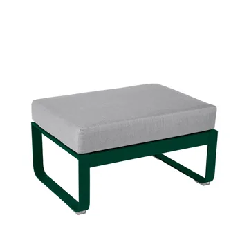 Bellevie 1-seters fotskammel - Cedar green (grønn), flannel grey pute - Fermob