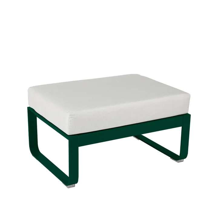 Bellevie 1-seters fotskammel - Cedar green (grønn), off-white pute - Fermob
