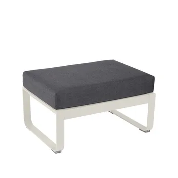 Bellevie 1-seters fotskammel - Clay grey (grå), graphite grey pute - Fermob