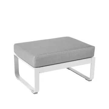 Bellevie 1-seters fotskammel - Cotton white (hvit), flannel grey pute - Fermob