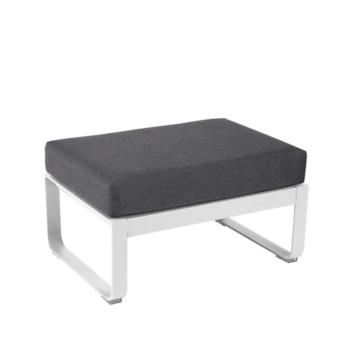Bellevie 1-seters fotskammel - Cotton white (hvit), graphite grey pute - Fermob