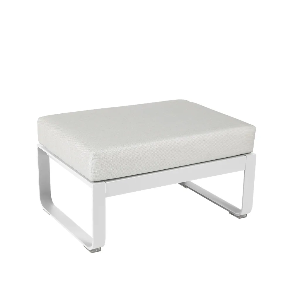 Bellevie 1-seters fotskammel, Cotton white (hvit), off-white pute Fermob