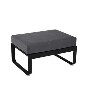 Bellevie 1-seters fotskammel - Liquorice (svart), graphite grey pute - Fermob