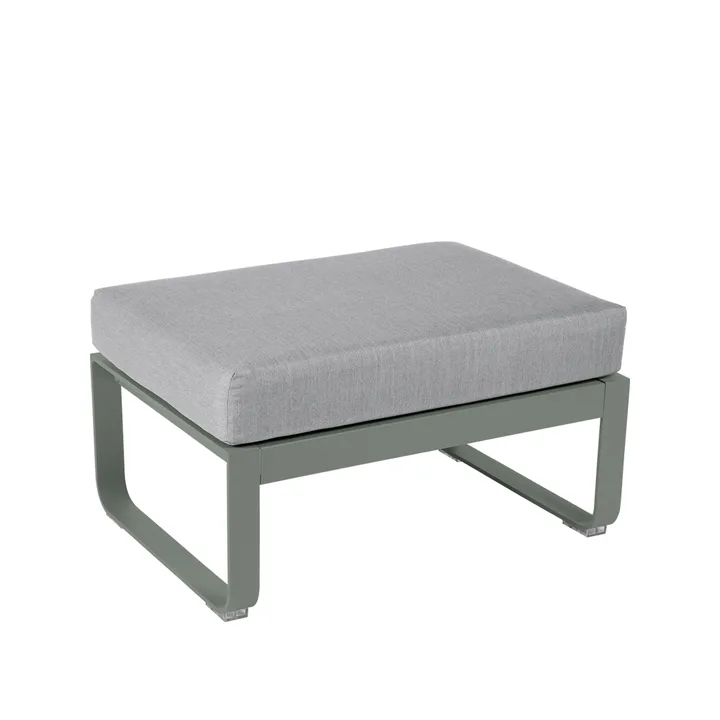 Bellevie 1-seters fotskammel - Rosemary, flannel grey pute - Fermob