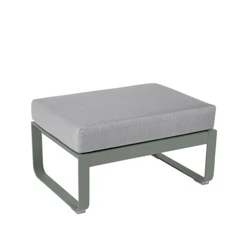 Bellevie 1-seters fotskammel - Rosemary (grønn), flannel grey pute - Fermob
