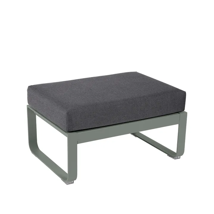 Bellevie 1-seters fotskammel - Rosemary (grønn), graphite grey pute - Fermob