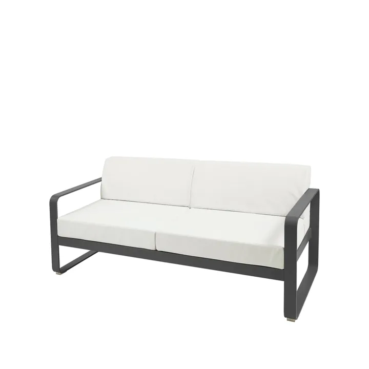 Bellevie 2-seters sofa - Anthracite (grå)-off-white pute - Fermob
