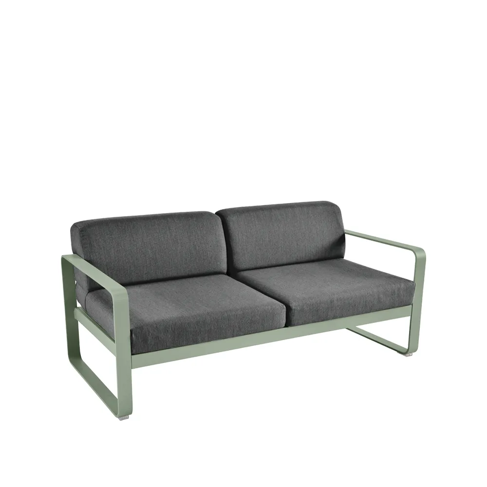 Bellevie 2-seters sofa, Cactus, graphite grey pute Fermob