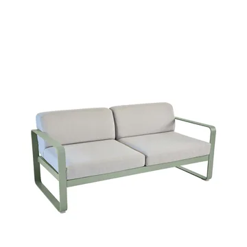 Bellevie 2-seters sofa - Cactus (grønn), flannel grey pute - Fermob
